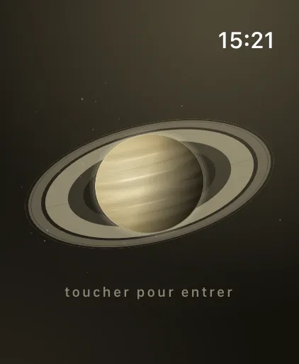 VIGIE sur Apple Watch Ultra : Saturne en écran de veille